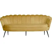 Ebuy24 Nice bank 3 persoons velours kerriegeel.
