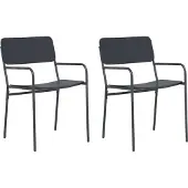 vidaXL Tuinstoelen 2 st Antraciet Staal