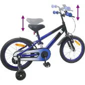 vidaXL Kinderfiets 16 Inch voor 4-6 jaar oud Blauw Zwart