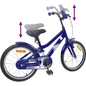 vidaXL Kinderfiets 18 Inch voor 5-7 jaar oud Donkerblauw