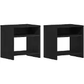 vidaXL Nachtkastjes 2 st 40x30x40 cm spaanplaat zwart eikenkleurig