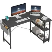 OEM Rechthoekig computerbureau met opbergvakken - 100 cm, zwart