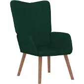 vidaXL Relaxstoel fluweel donkergoen