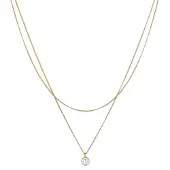 Elli - Elli Halsketting Dames Solitaire Hanger Laag met Zirkonia Kristal in 925 Sterling Zilver Kettingen