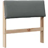 vidaXL Gestoffeerd hoofdbord Donkergrijs 75 cm Massief grenenhout