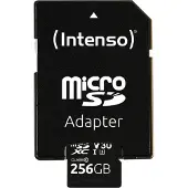 Intenso microSDXC 256GB C10 UHS-I professionele kaart + adapter