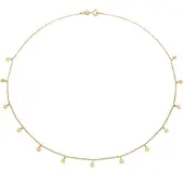 Elli - Halsketting - Dames Plaatje Basis Mat in 925 Sterling Zilver - Dames
