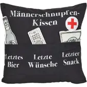 Hergo Sofahelden Sofakissen 43 x 43 cm Männerschnupfenkissen