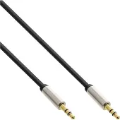InLine Slim Audio Cable 3.5mm male to male Stereo 1m