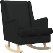 vidaXL Schommelstoel Zwart 62 x 80 x 85 cm Stof