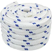 vidaXL Boottouw 4 mm 5 m Wit en Blauw