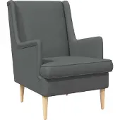 vidaXL Fauteuil Donkergrijs Stof