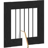 vidaXL Opvouwbaar hondenhek met standaards 8 pcs Zwart eiken 60 cm
