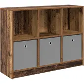 vidaXL Dressoir met lade Oudhout 102 x 32 x 73,5 cm