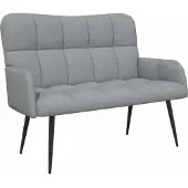 vidaXL 2-Zits Sofa Lichtgrijs 115 x 61 x 87 cm Stof