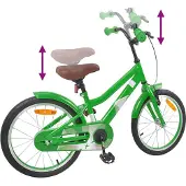 vidaXL Kinderfiets 18 Inch voor 5-7 jaar oud Groen