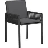vidaXL Tuinstoelen 2 st Zwart en Donker Grijs poly rattan
