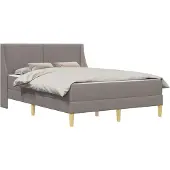 vidaXL Bedframe met matras met hoofdeinde Polyester