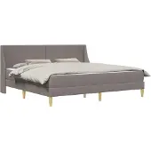 vidaXL Bedframe met matras met hoofdeinde Polyester