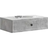 vidaXL Wandgemonteerde Zijtafel Betongrijs 59 x 34,5 x 17 cm