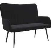 vidaXL 2-Zits Sofa Zwart 115 x 61 x 87 cm fluweel