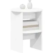 vidaXL Bijzetkast 2 st Wit Ø40 x 50 cm Geconstrueerd hout