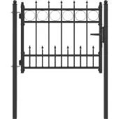 vidaXL Hekpoort HORST 100 x 75 cm Metaal Zwart Vergrendelbaar