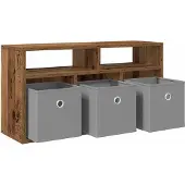 vidaXL Laagkast met lade Oudhout 72 x 22,5 x 38 cm