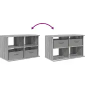 vidaXL TV-stand met lade Grijs Sonoma 79 x 40 x 48 cm