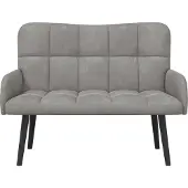 vidaXL 2-Zits Sofa Lichtgrijs 115 x 61 x 87 cm fluweel