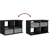 vidaXL TV-stand met lade Zwart Eiken 79 x 40 x 48 cm