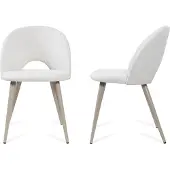 En.casa Eetkamerstoelen Karijo set van 2 stof 77x50x55 cm beige []