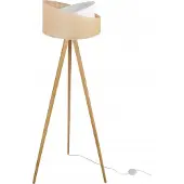 Light11 HOME Driepoot vloerlamp, hout, jute, lampenkap, 45 cm