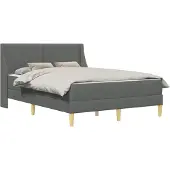 vidaXL Bedframe met matras met hoofdeinde Polyester