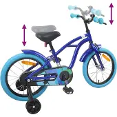 vidaXL Kinderfiets 16 Inch voor 4-6 jaar oud Donkerblauw