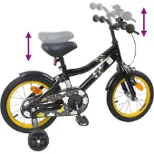 vidaXL Kinderfiets 14 Inch voor 3-5 jaar oud Zwart