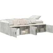 vidaXL Bedframe met lade Beton Grijs 70 x 190 cm Bewerkt hout