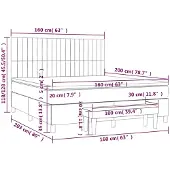 vidaXL Boxspring met matras fluweel donkergroen 160x200 cm