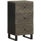 vidaXL Dressoir 40x33x75 cm massief mangohout zwart