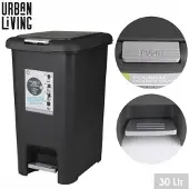 Urban Living PEDAALEMMER ZWART 30 LITER