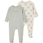 Vertbaudet Set van 2 pyjama's baby met opening aan de achterkant