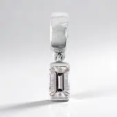 Cavill - Elegante Zilveren Dameshanger - 925 Sterling Zilver - 0,43 ct Braziliaanse Pink Topaas - Achthoek Trapgeslepen Roze Edelsteen