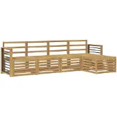 vidaXL Buiten bankenset 5 pcs Wit Massief Acaciahout