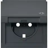 Gira TX44 Anthra HC Schuko Afdekplaat Met Tekstkader - 492267