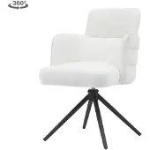 Tower Living Draaifauteuil Rumo - Ecru Stof - Met Armleuning - 64x57x89cm