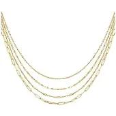 Yehwang | Schakelketting 4 laags | Stainless steel | Goud kleurig