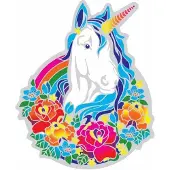 Phoenix Suncatcher-sticker Magische Eenhoorn --set van 2 stuks - 14 cm - 14 cm