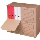 Smartboxpro archiefcontainer met frontklep, bruin
