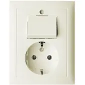Hager Berker Wandcontactdoos met randaarde met omkeerschakelaar - 6143668982