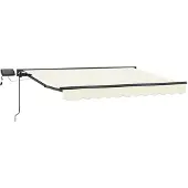 vidaXL Handbediende luifel met LED's Crème en Antraciet 3 x 2,5 m